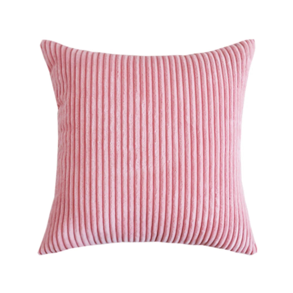 Striped Corduroy Fabric Cushion Cover