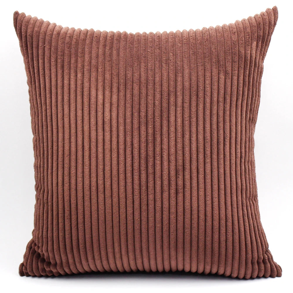 Striped Corduroy Fabric Cushion Cover
