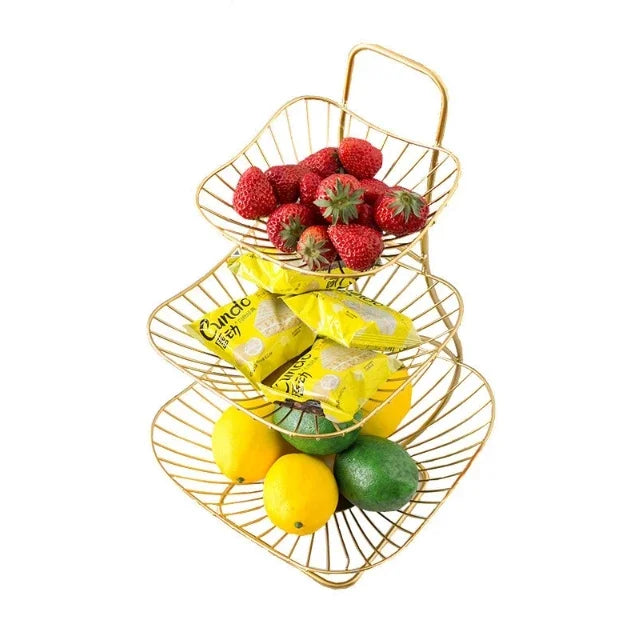3 Tier Fruit Vegetables Basket Bowl Storage Rack