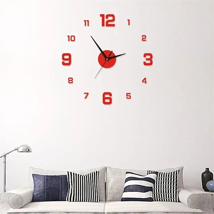3D Acrylic Mirror Wall Clock