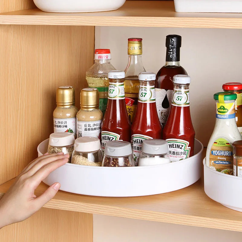 1Pc 360 Degree Rotating Cabinet Organizer