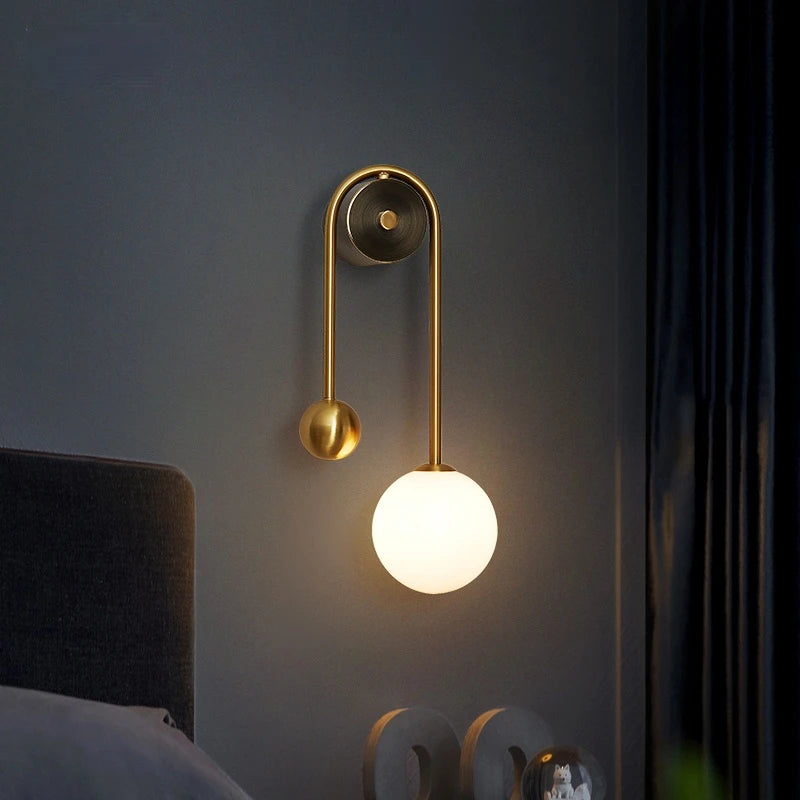 Modern Wall Lamp Glass Ball