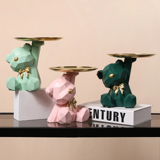 Storage Sculpture Entrance Crafts Geometric Bear