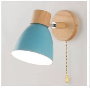 Wooden Nordic Wall Lamp With Switch