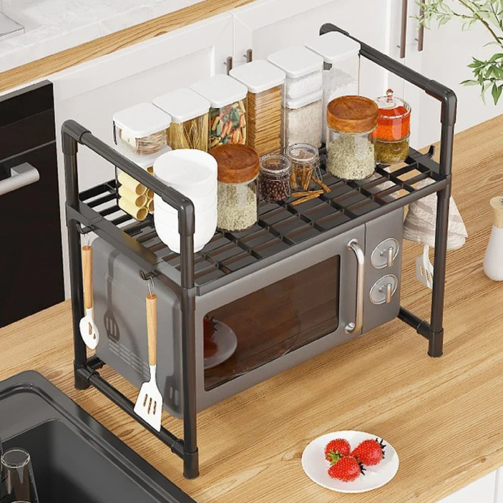 Microwave Shelf Condiment Organizer Shelf