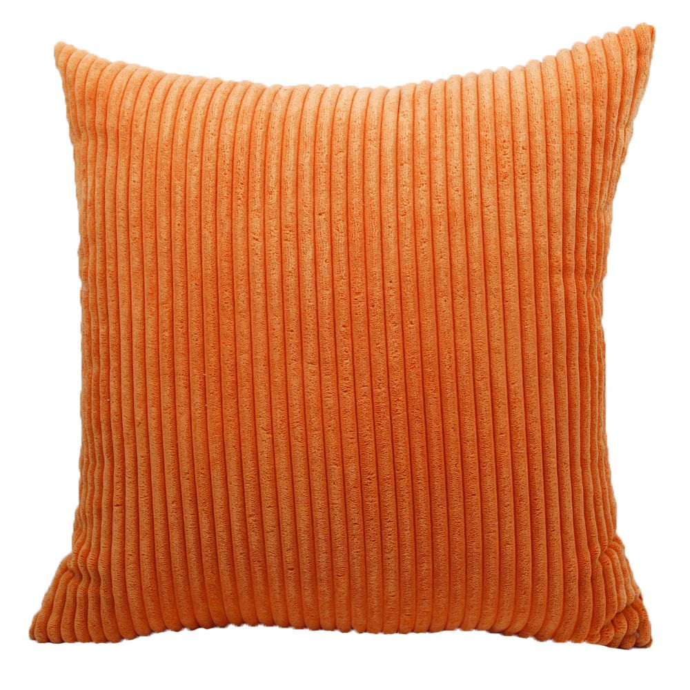 Striped Corduroy Fabric Cushion Cover