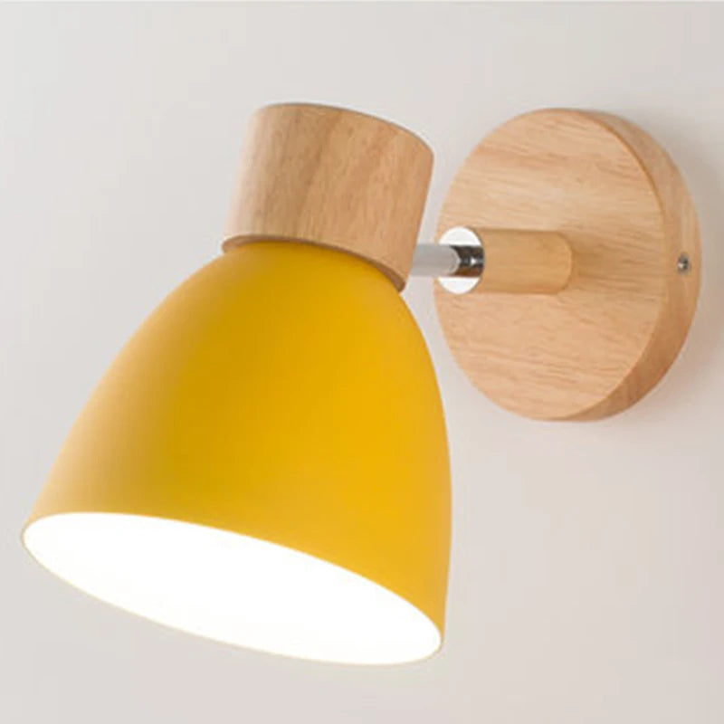 Wooden Nordic Wall Lamp With Switch