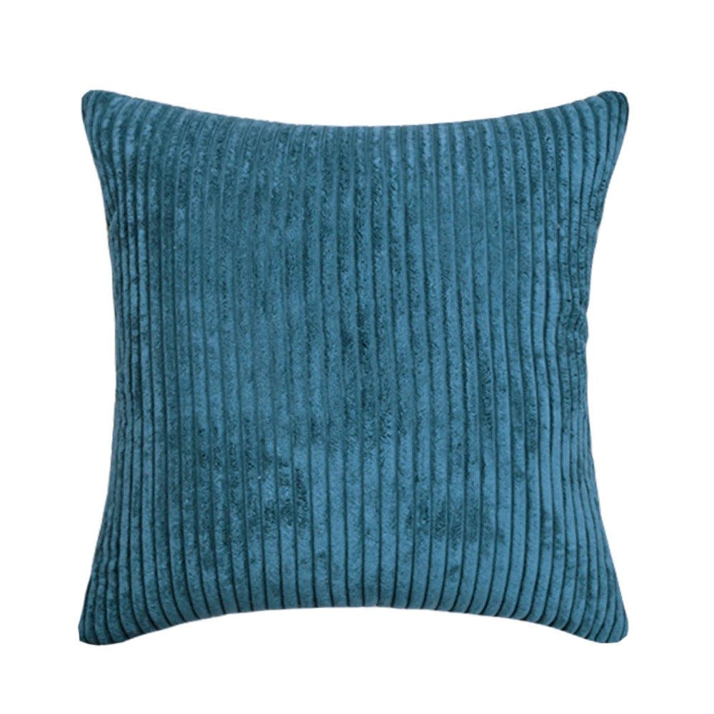 Striped Corduroy Fabric Cushion Cover