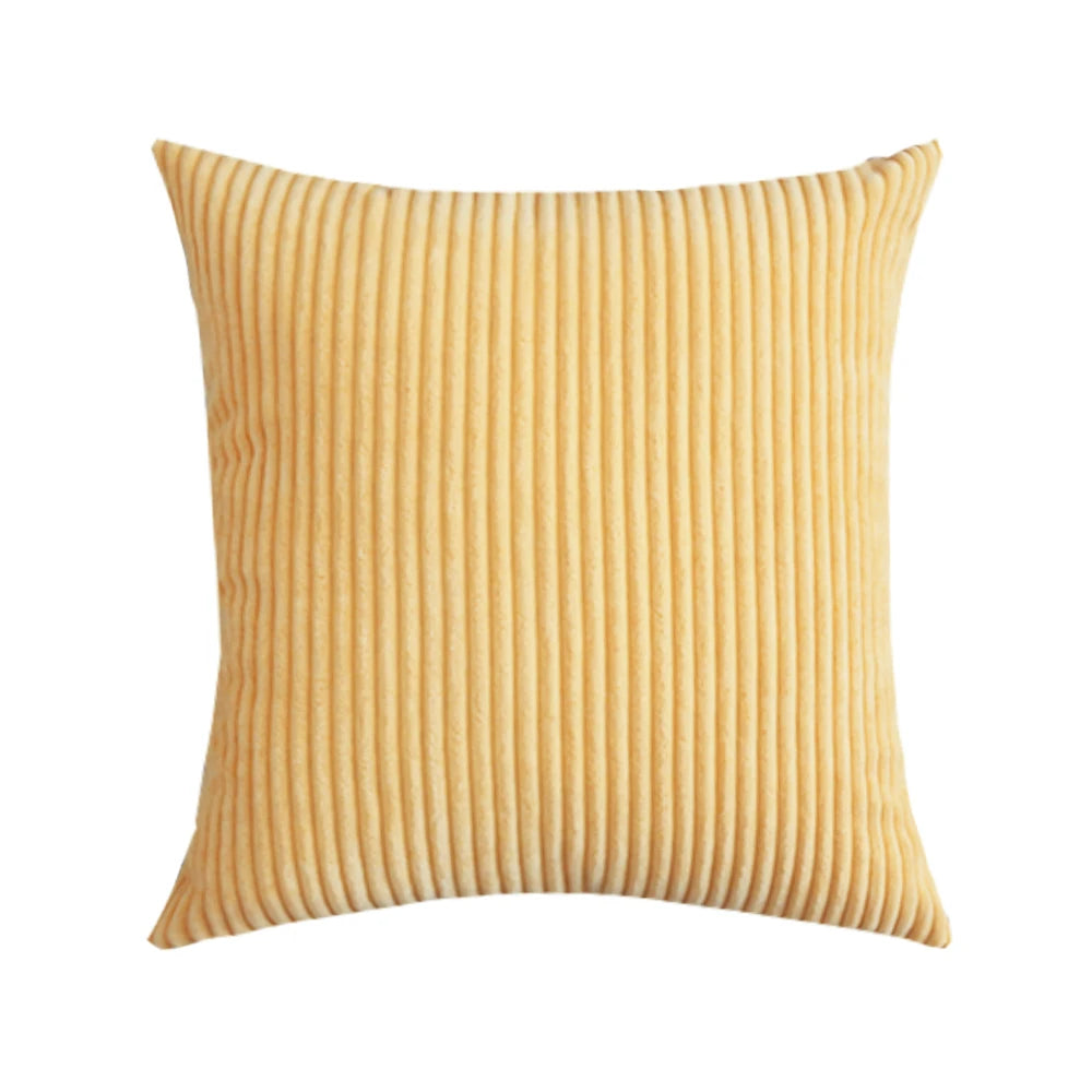 Striped Corduroy Fabric Cushion Cover