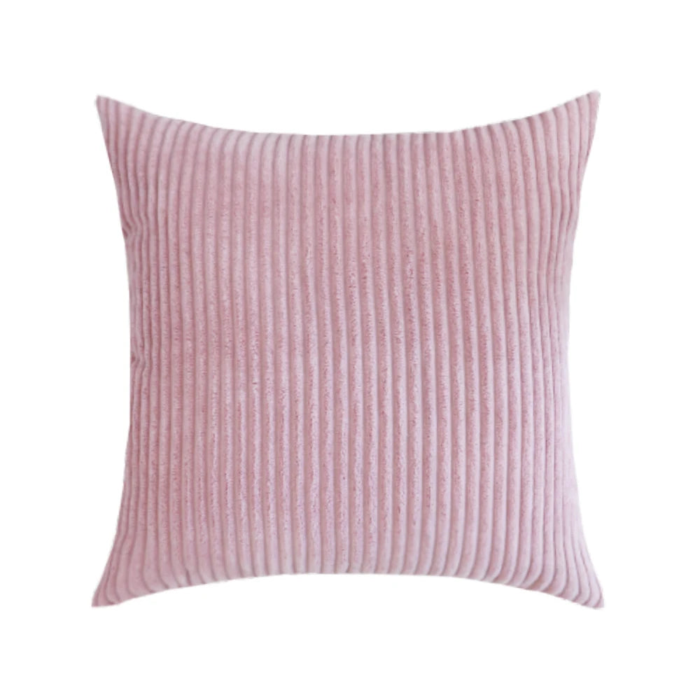 Striped Corduroy Fabric Cushion Cover