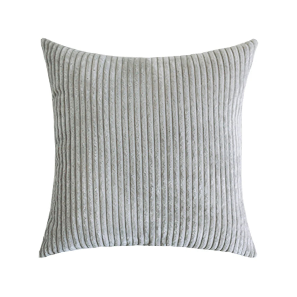 Striped Corduroy Fabric Cushion Cover