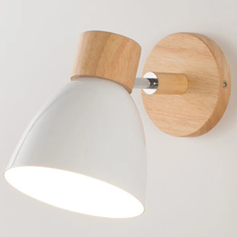 Wooden Nordic Wall Lamp With Switch