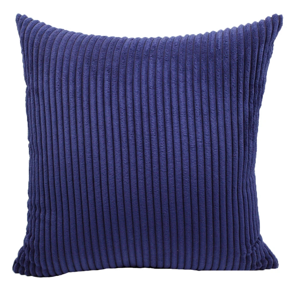 Striped Corduroy Fabric Cushion Cover