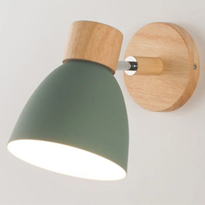 Wooden Nordic Wall Lamp With Switch