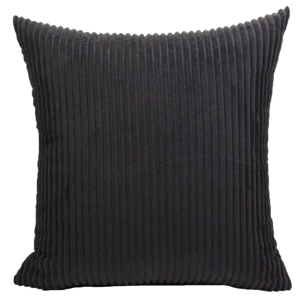 Striped Corduroy Fabric Cushion Cover