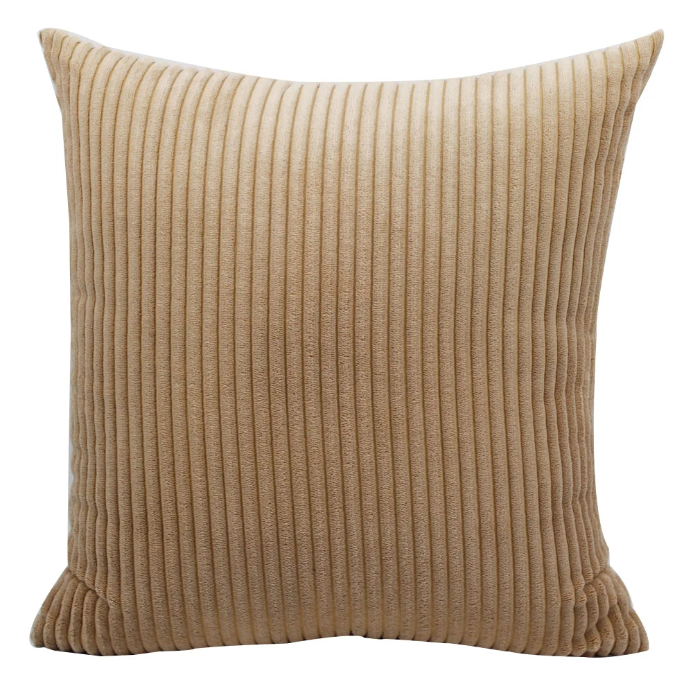 Striped Corduroy Fabric Cushion Cover