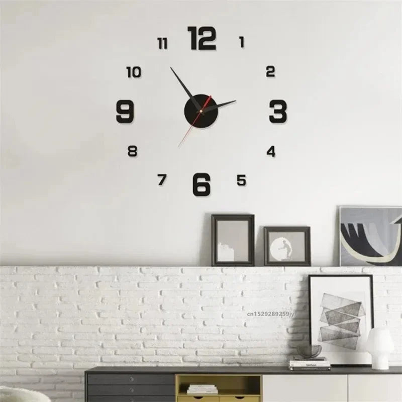 3D Acrylic Mirror Wall Clock