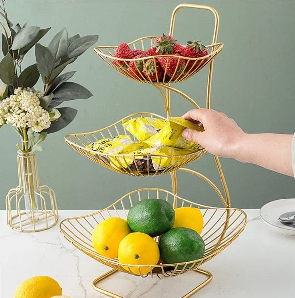 3 Tier Fruit Vegetables Basket Bowl Storage Rack